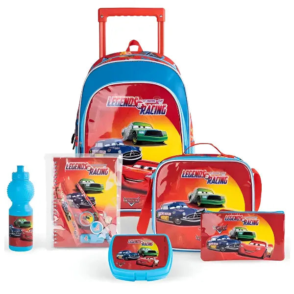 Disney Cars Legends of Racing 6in1 Trolley School Backpack Bag