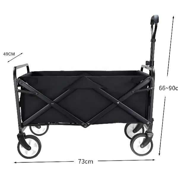 Foldable Wagon Trolley-Beach Trolley 49x73x66cm