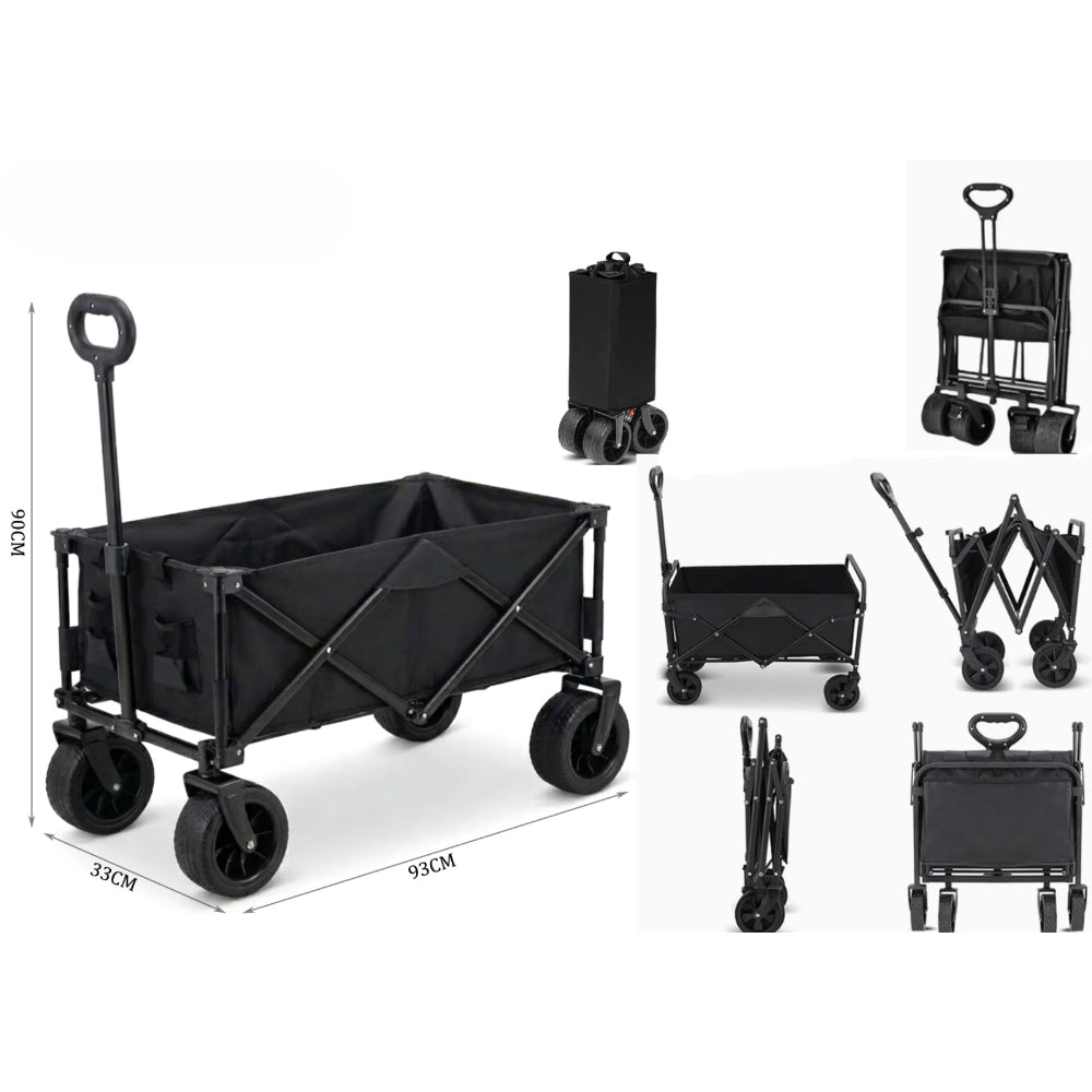 Portable Foldable Beach & Camping Utility Trolley Wagon – 93 × 33 × 90 Cm