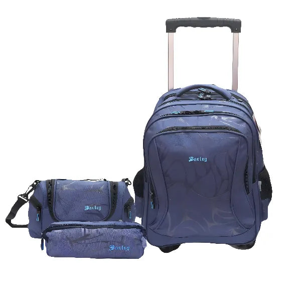 Barley Trolley bag Blue 3-Piece Set – 18 Inch