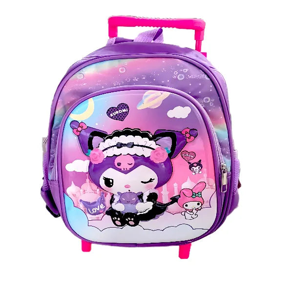 Q LINE Kuromi & My Melody 3D  Girls Backpack – Premium School Bag 12 Inch