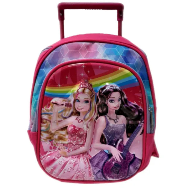 Girls Cartoon Themed Small Wheel Trolley Backpack Bag For Girls-12 Inch