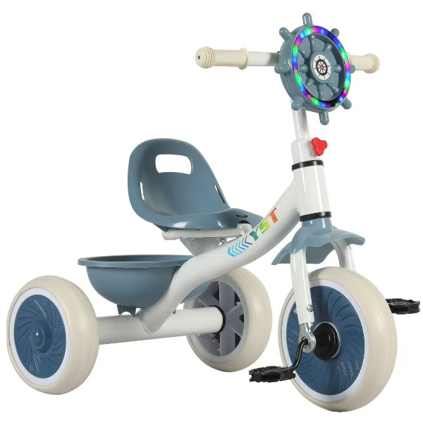 Tobbi Kids Orbic Kids Tricycle With Music And Lights-Blue Color