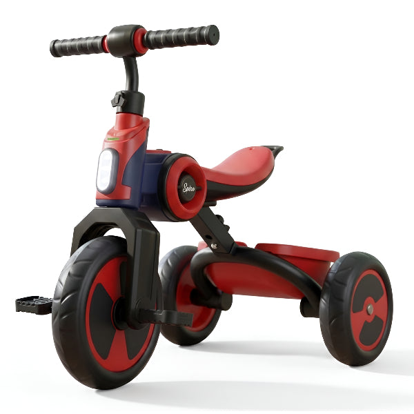 Baybee Spira Baby Tricycle For Kids – Sturdy & Stylish Kids Trike With Comfortable Seat, Safe & Smooth Ride For Toddlers & Children - Red Color