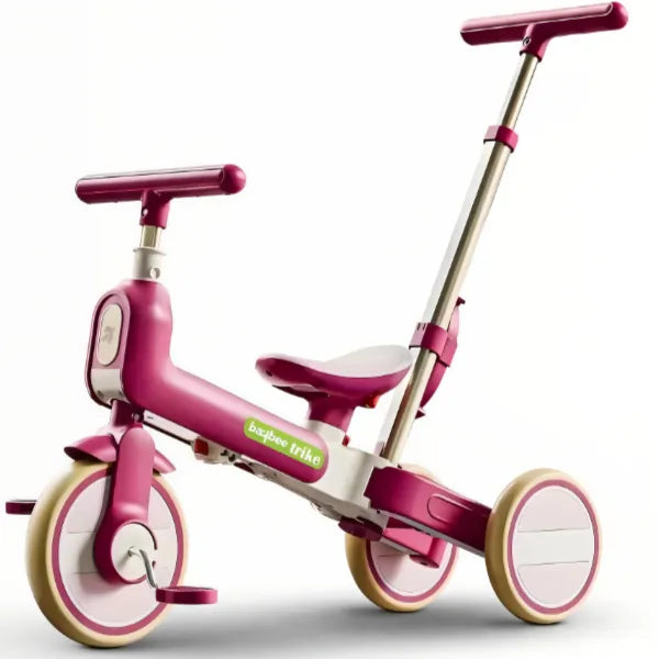 BAYBEE Novak 4-in-1 Convertible Baby Tricycle- Pink