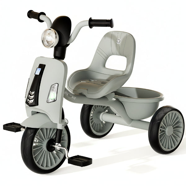 TinyTrikes Tricycle With Light And Music-Light Grey