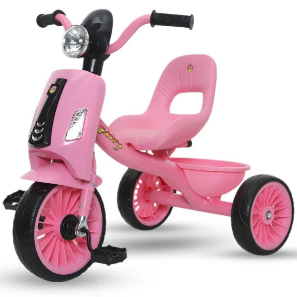 دراجة TinyTrikes ثلاثية العجلات بإضاءة وموسيقى - وردي