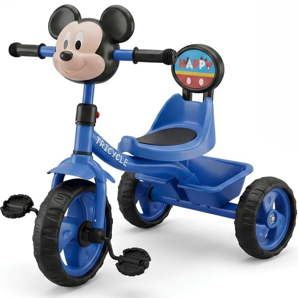 Mickey Mouse Kids Tricycle With Storage Basket – Blue