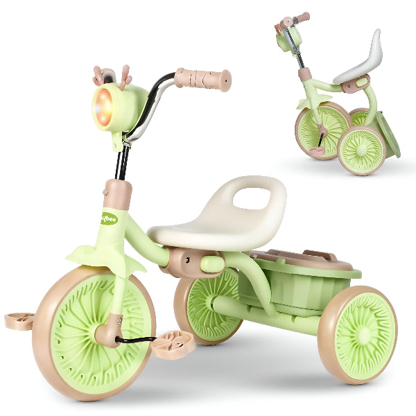 Triky Foldable Tricycle For Kids-Green