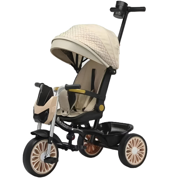 4-In-1 Luxury Kids Tricycle Stroller With Adjustable Canopy