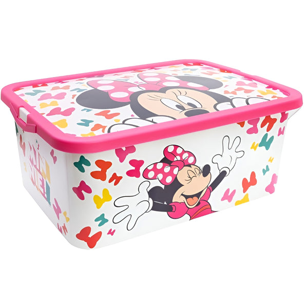 Stor Minnie Mouse Click Storage Box With Lid – 13 Litres