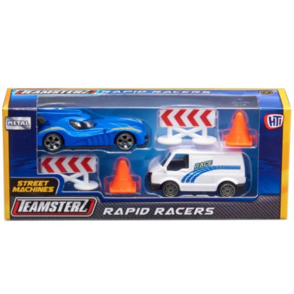 TEAMSTERZ Die-cast Playset Rapid Racers  Cars  - ASSORTED