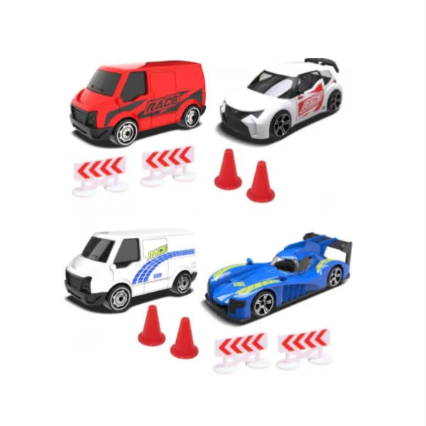 TEAMSTERZ Die-cast Playset Rapid Racers  Cars  - ASSORTED alternate