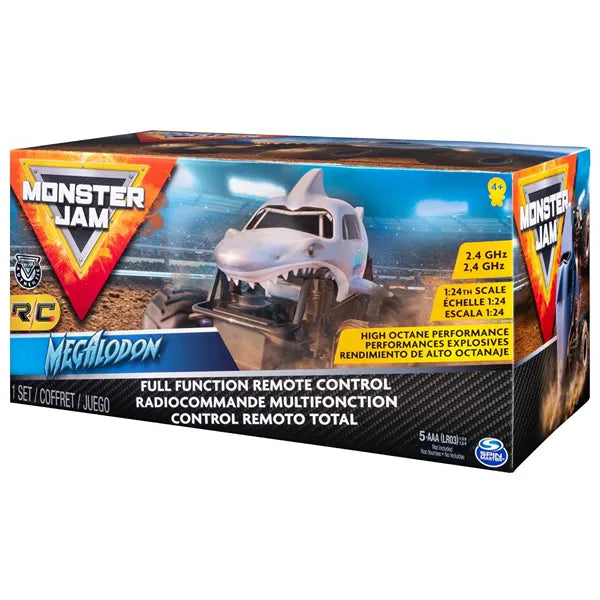 Monster Jam RC 1:24 Megalodon – Remote Control Truck Vehicle Toy (VLLT32)