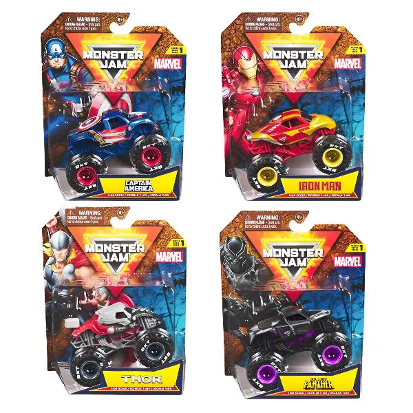 Monster Jam Marvel Monster Truck - 1:64 Scale Assorted