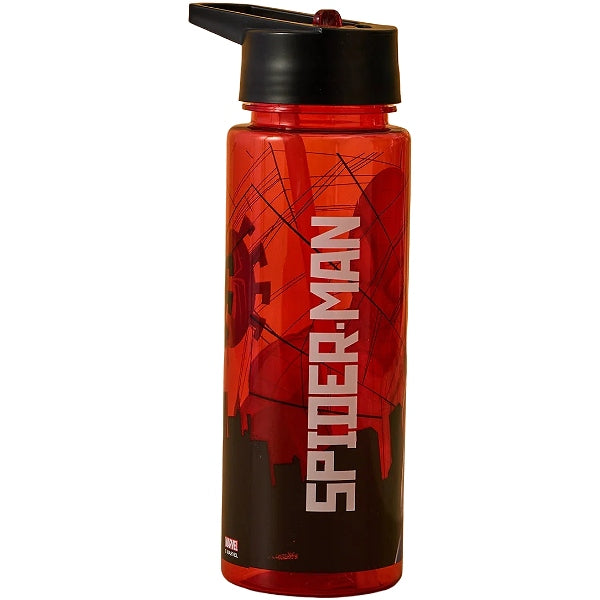 Spider-Man Tritan Water Bottle for Kids Red 650ml with Handle and Straw Lid alternate