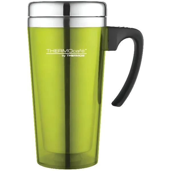 Thermos Stainless Steel Drinking Mug with Plastic Cover – Lime Green, 400 ml alternate