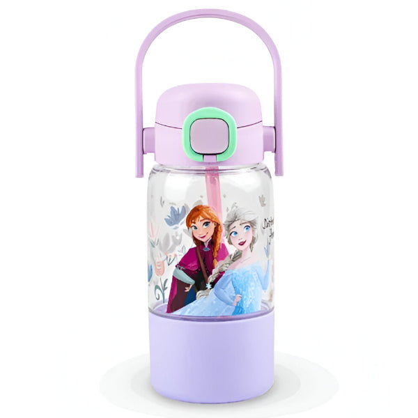 Kids Frozen Water Bottle with Carry Handle – 400 ml (Purple)
