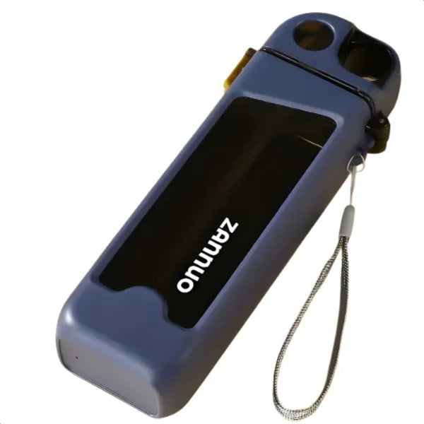 Sports Square Leakproof  Water Bottle With Scale For School Student-350 ML -Blue Color