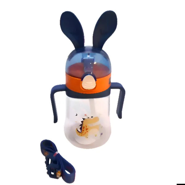 Cute Character Water Bottle  450ml   - Blue