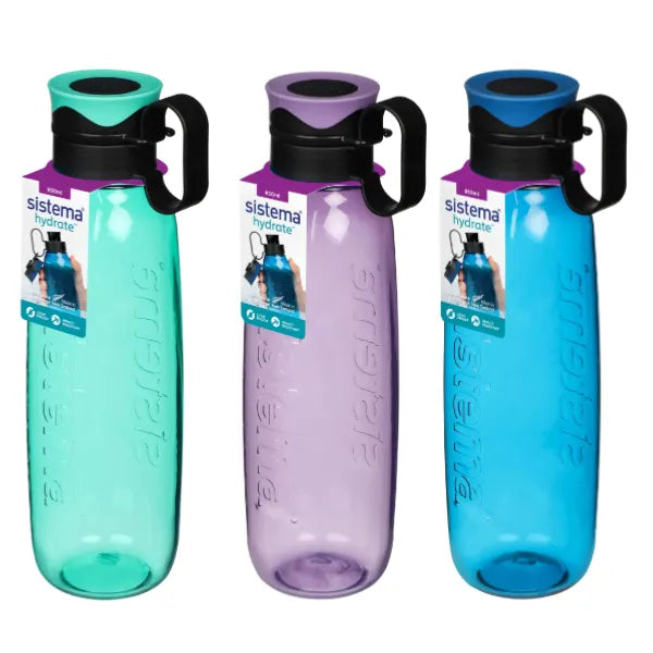 Sistema Traverse Tritan Water Bottle - 850ML Assorted Colour  1 Piece Set