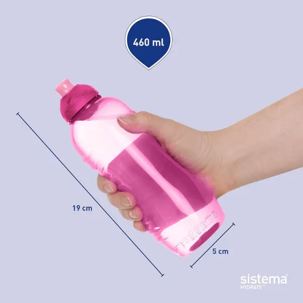Sistema Squeeze Water Bottle Pink Color 460ML alternate