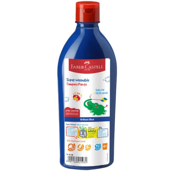 Faber Castell Ready Mix Tempera  Fun Paints Bottles - Brilliant Blue