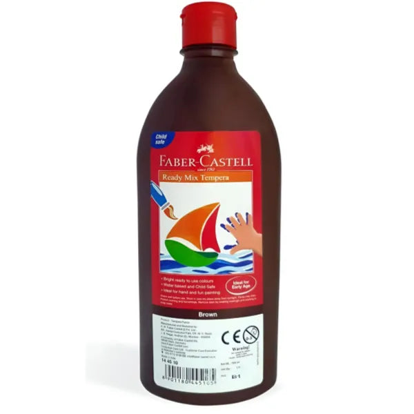 Faber Castell Ready Mix Tempera  Fun Paints Bottles - Brown Color