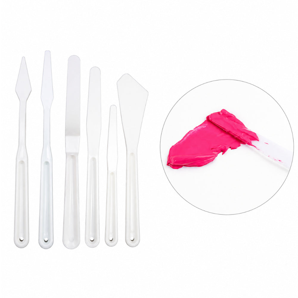 Motarro Plastic Paint Knife Set – 6 Pieces