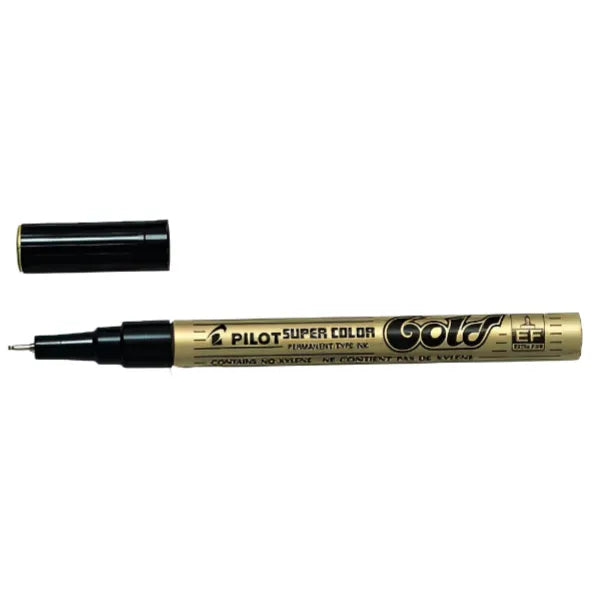 Pilot Super Colour Extra Fine Permanent Marker - Gold