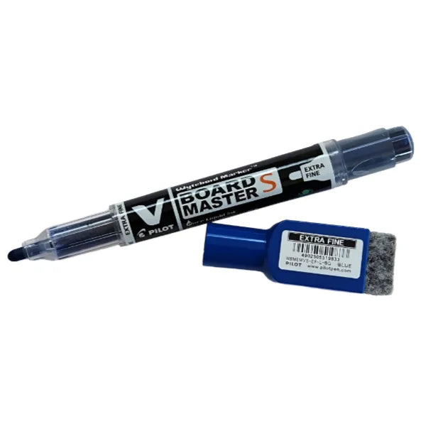 Pilot Board Master  Extra-Fine Whiteboard Marker with Eraser -Blue