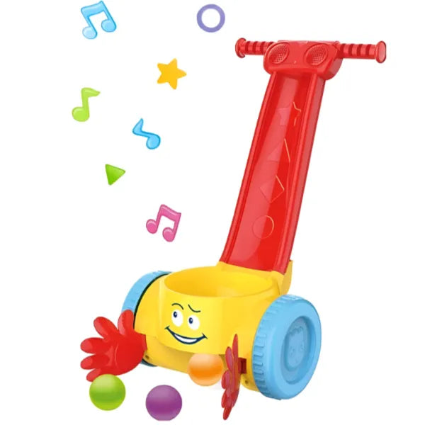 Huanger 2-in-1 Ball Popper & Scooper Walker With Music For Toddlers alternate