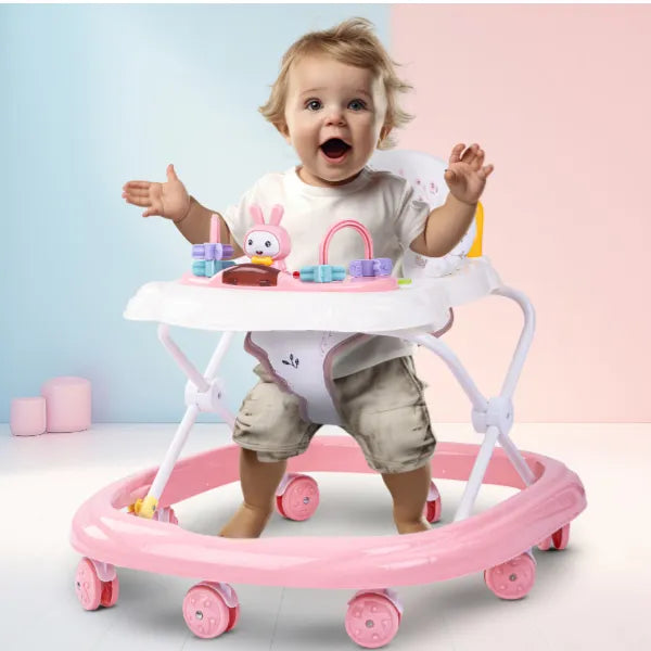 Baybee Zato Height Adjustable Baby Walker for Toddlers - Pink alternate