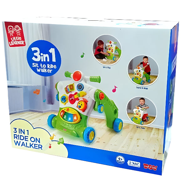 Happy Kids Little Learners 2-In-1 Ride-On Walker – Musical Fun For Toddlers