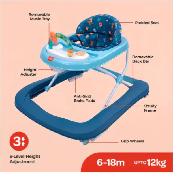 Moon Stride Baby Walker-Dark Blue alternate