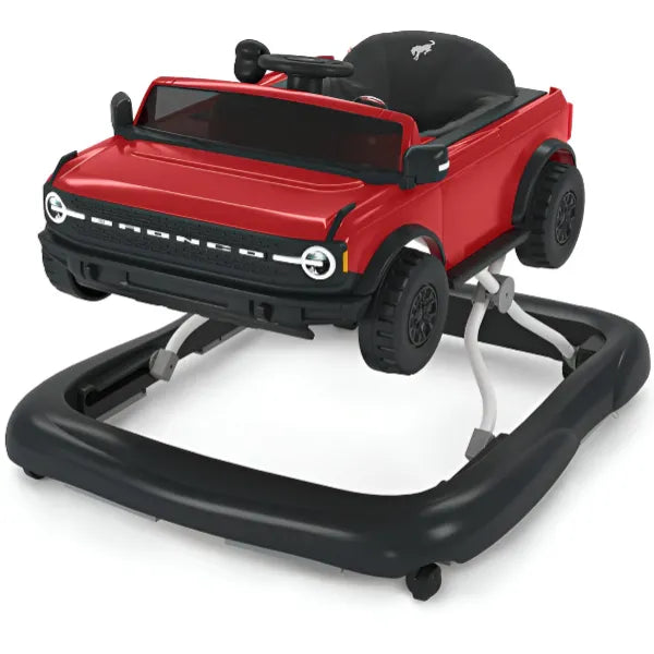 Bright Starts Ford Bronco 4-in-1 Blue Grey Baby Activity Center & Push Walker-Race Red (WRFS63)