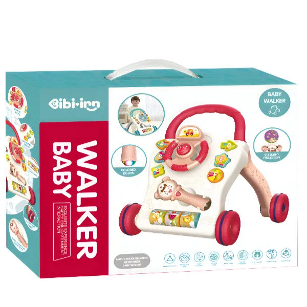 Baby Sit to Stand Learning Push Walker with Projector Lights & Music