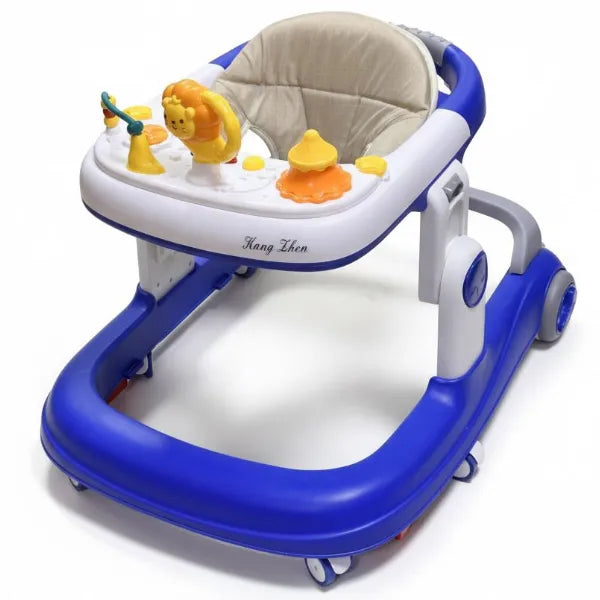 Lovely Baby Height Adjustable 2-in-1 U-Shaped Baby Walker – Blue