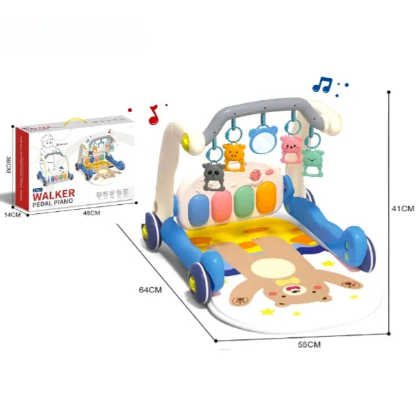 2 IN 1 Multifunctional Baby Walker Pedal Piano