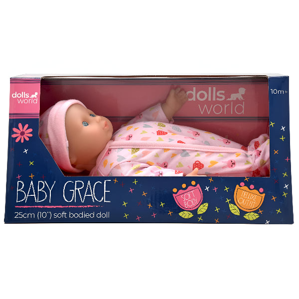 Dolls World Baby Grace Doll – 25 cm