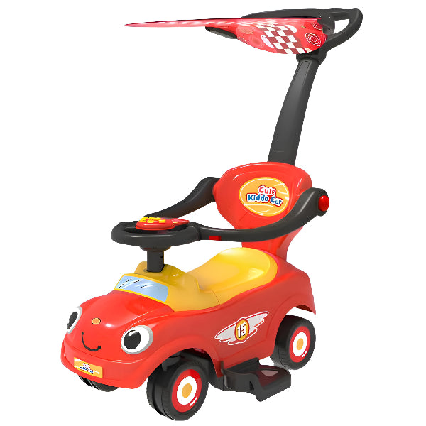 Cute Kiddo Push Ride On Tolo Car With Canopy - Red