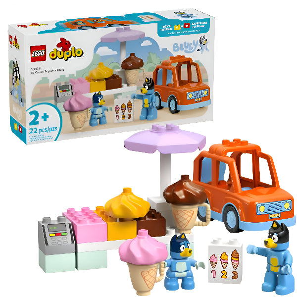 LEGO DUPLO Bluey: Ice Cream Trip with Bluey – Building Blocks Set (10458) alternate