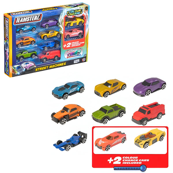 Teamsterz Racing Cars With 2 Colour Changing Cars Collectibles