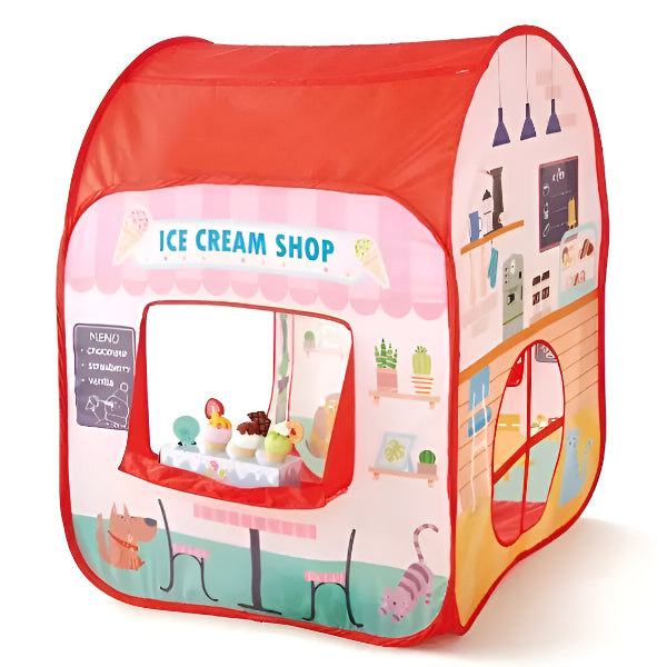 Hape Ice Cream & Burger Play Tent – Imaginative Role-Play Toy for Kids