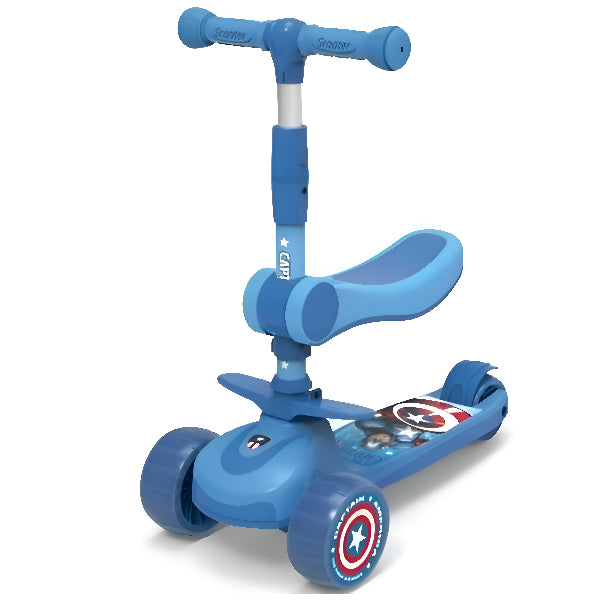 Marvel Captain America 2 In 1 Foldable Twist Scooter