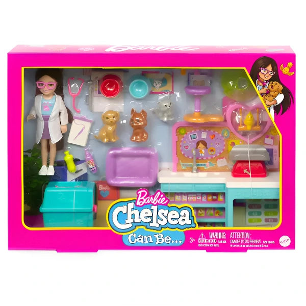 Barbie Chelsea Pet Vet Doll and Playset for Girls