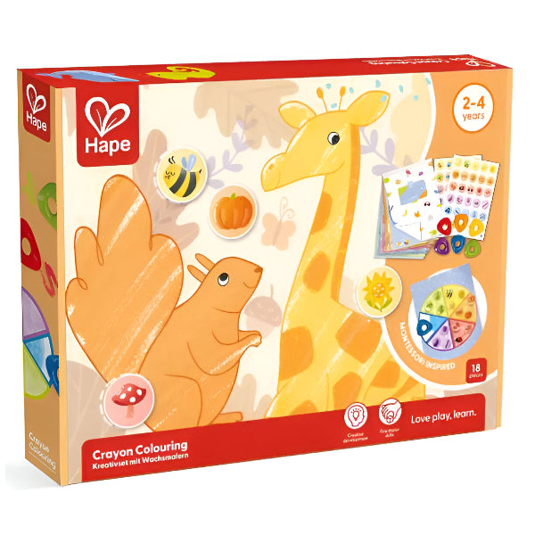 Hape Crayon Colouring & Sticker Art – Creative Kit for Kids